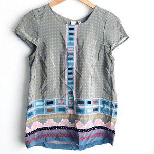 Anthropologie Heyhoe Silk Tee - Gorgeous - Great Condition Size 6
